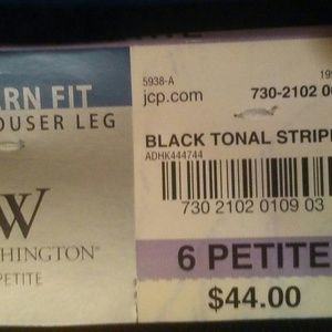 Trouser leg black pants